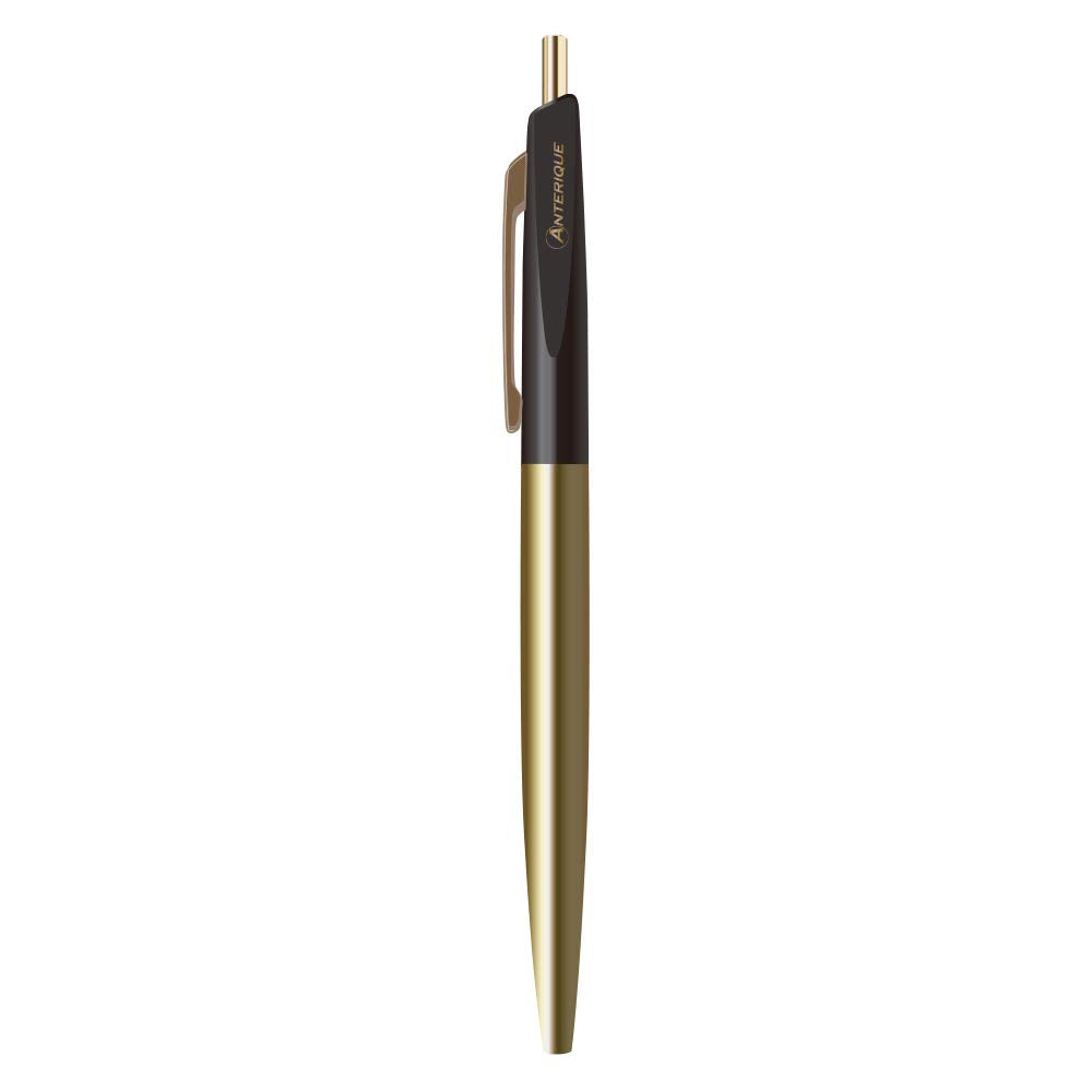 Anteric BP2-PB Oil-based Ballpoint Pen, 0.5, Brass Pitch Black