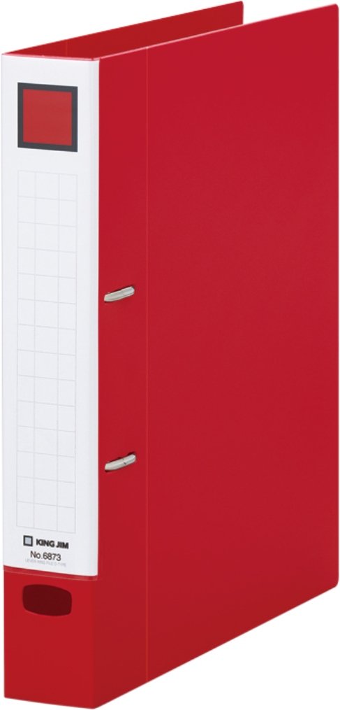 King Jim 6873 Lever Ring File, A4, Suitable Storage Capacity, 350 Sheets, D Type, Red