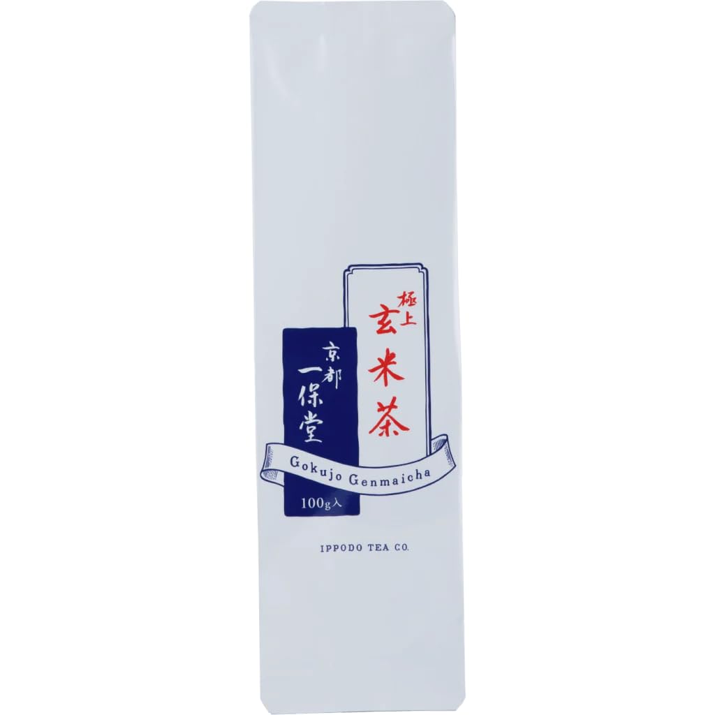 Ippodo Tea - Genmaicha (3.5oz) - Light & Soothing Bancha with Roasted Rice - For Everyday Sipping - Kyoto Since 1717