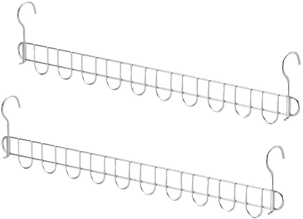 下村企販 Shimomura 45036 All Stainless Steel 10 Hanger (Set of 2), Silver