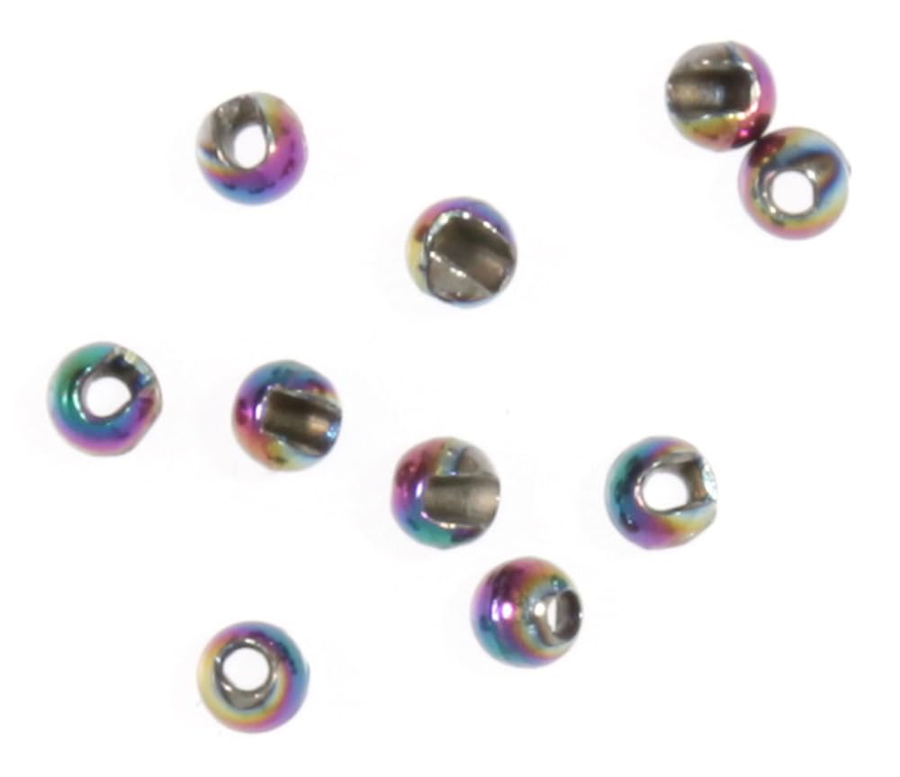 TIEMCO 6609103002 Tungsten Beads Plus, Rainbow NM, XS, 0.09 inches (2.3 mm)
