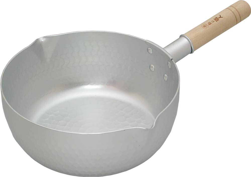 Taniguchi Metal Snow Flat Pot for Gas Fire, 9.4 inches (24 cm), 1.3 gal (3.8 L), Made in Japan, Lightweight, Simmered Miso Soup, Japanese Artisans