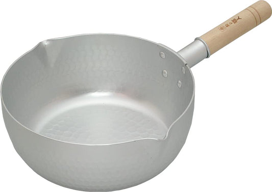 Taniguchi Metal Snow Flat Pot for Gas Fire, 9.4 inches (24 cm), 1.3 gal (3.8 L), Made in Japan, Lightweight, Simmered Miso Soup, Japanese Artisans
