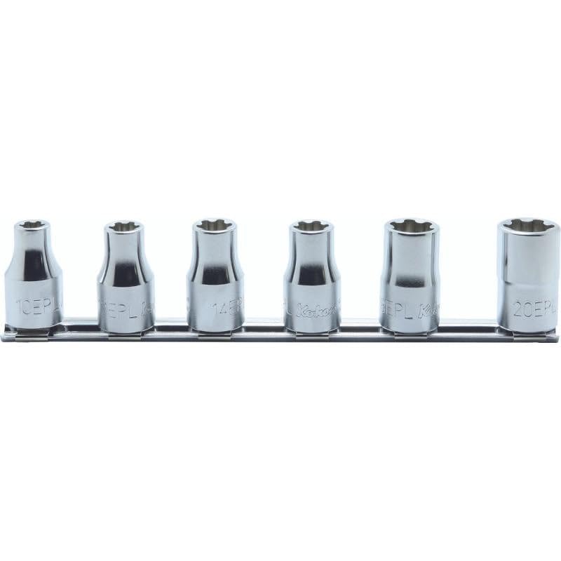 Ko-ken RS4425/6-EPL 1/2 Sq. Dr. Socket 6 piece Low Profile TORXplus set
