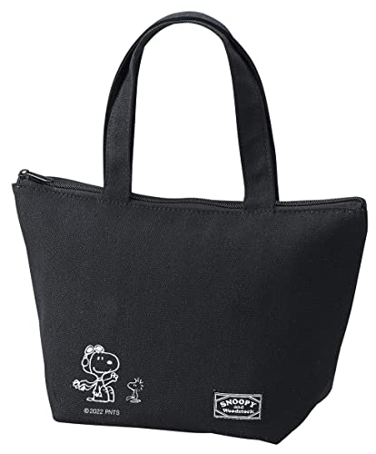 OSK TB-14 Lunch Bag, Black, 12.2 x 7.5 x 4.1 inches (31 x 19 x 10.5 cm), Cartoon Snoopy