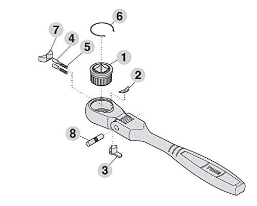 Tone RK-RH4FB Ratchet Handle Repair Kit 1/2" Drive Angle