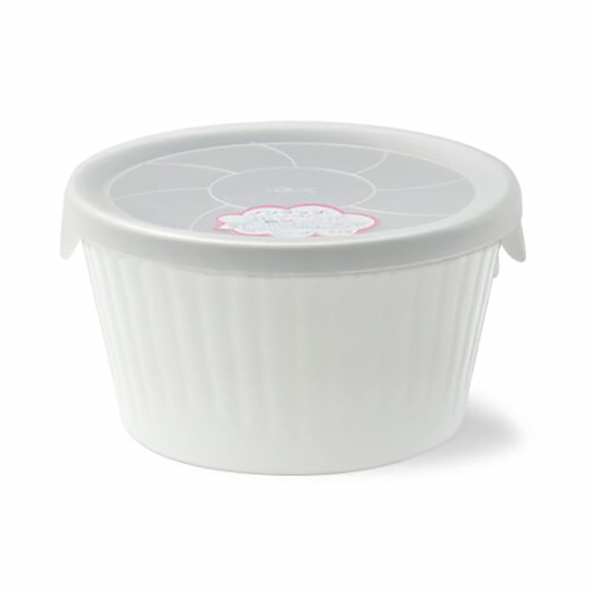 Hasami Ware 10144 Hanafuwari Microwave Pack, Non-Wrap, Storage Container, Small Bowl, Lid Included, 4.3 inches (11 cm), White, Microwave Safe, Dishwasher Safe, Made in Japan