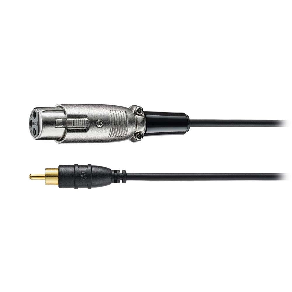 Audio-Technica XLR Cable, Microphone Cable (XLR Female to RCA Pin Plug), 9.8 ft (3.0 m), Microphone, Mixer, Amplifier, Speaker, Audio Cable, Conversion Cable