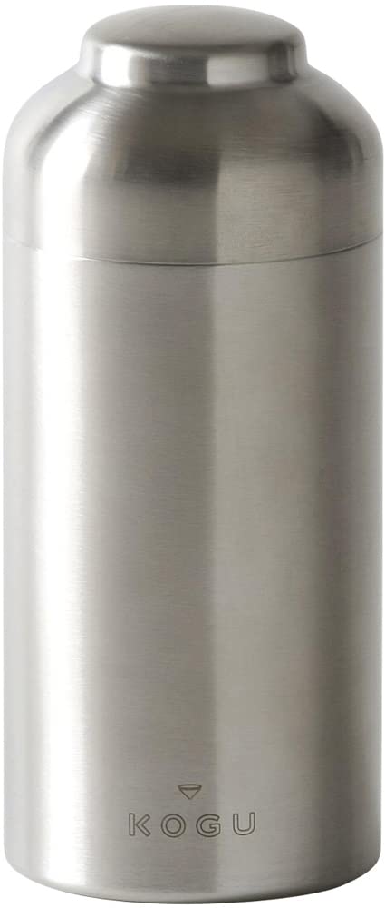 KOGU Shimomura Kihan 44586 Coffee Canister, Made in Japan, Stainless Steel, Coffee Beans, 7.1 oz (200 g), Airtight with Inner Lid, Storage Container, 24.3 fl oz (720 ml), Outdoor, Gift