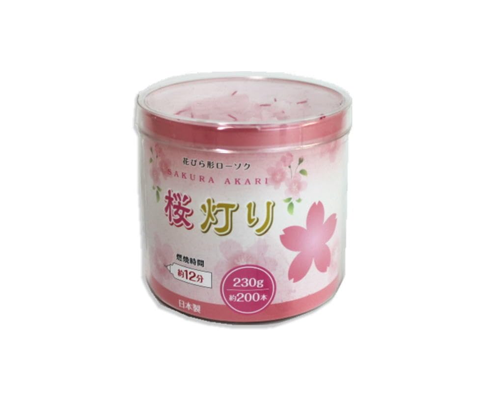 Toa Candle Petite Series Cherry Blossom Light Tube Container, 8.1 oz (230 g), Approx. 230 Pieces