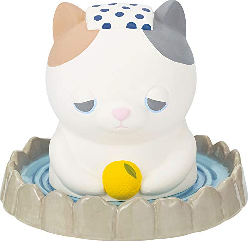 Ribuhaato Hot Spring Humidifier, Premium Nemu Animals, Mikenko no Yuzu, Pot: W3.0 x D3.0 x H3.9 inches (W7.5 x D7.5 x H2 cm) 78002-10