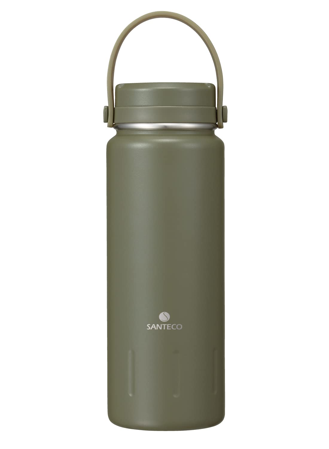 CB Japan SANTECO Water Bottle, Khaki, 16.9 fl oz (500 ml), Direct Drinking, Vacuum Insulated, Stainless Steel Bottle, With Handle, KOYA Outdoor Bottle