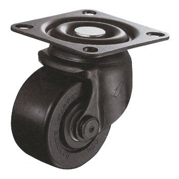 Hammer Caster 5401S-NRB65 Swivel Nylon Wheel for Low Floor Heavy Loads [Ball Bearing] 2.6 inches (65 mm)