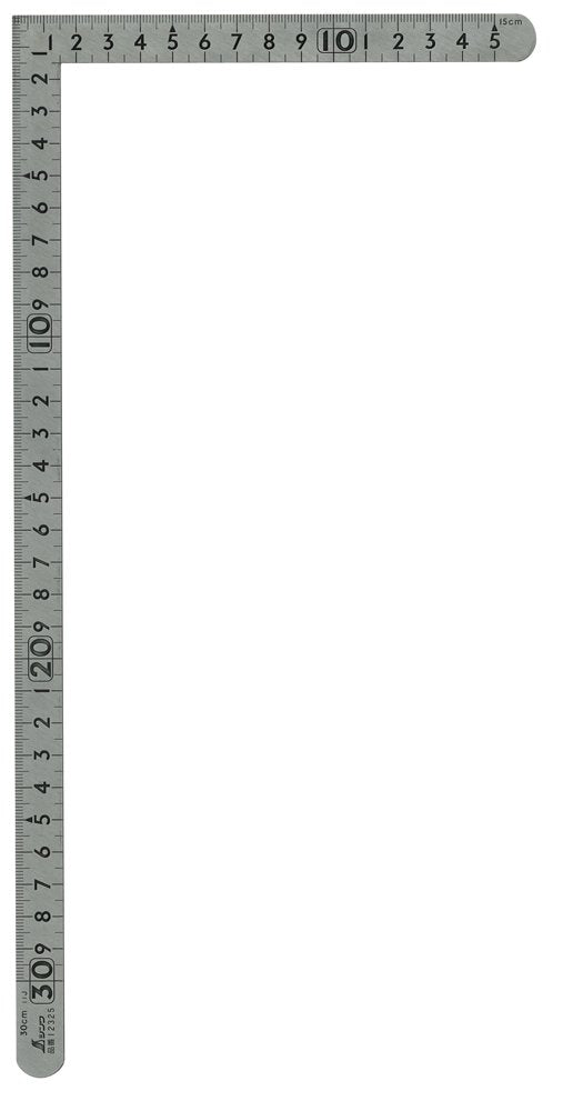 Shinwa Sokutei 12325 Flat Stainless Steel, Small Size, 11.8 x 5.9 inches (30 x 15 cm), Front & Back Equal