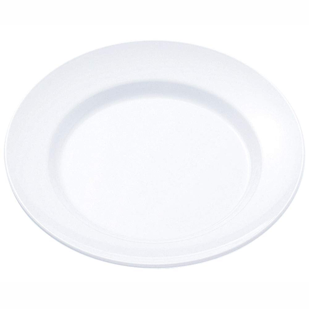 Nagao No.28 Unbreakable White Tableware, Flat Plate, Rim 6.3 inches (16 cm), Made in Japan
