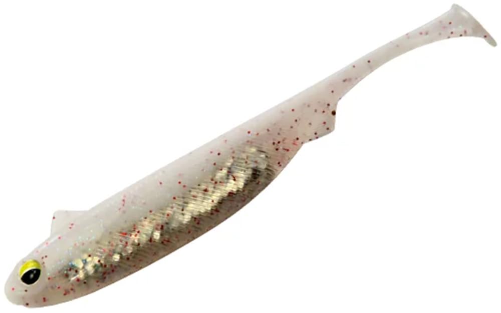 HARIMITSU Worm Magbite Snatch Bite Shad 4-Inch Lure, Ginhara White #05 MBW04