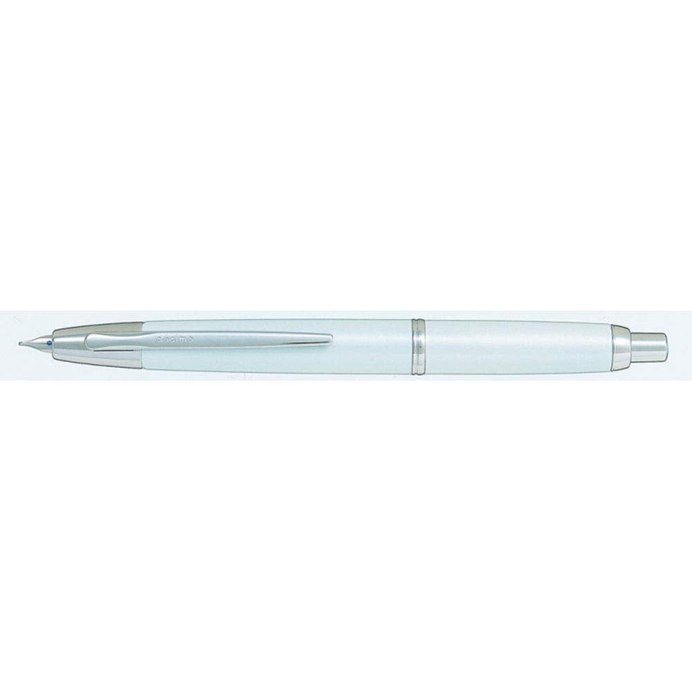 Pilot Fountain Pen Capless Decimo, Pearl White Body, F-Nib