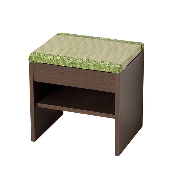 クロシオ(Kuroshio) Crocio Tatami Stool with Shelf, Chair, Japanese Style Room, Entrance Chair, Entrance Chair, Entrance Chair