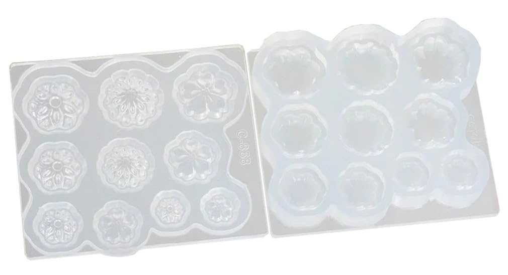 Kamejima Shoten C-868 Soft Mold Japanese Sweets Series Nerikiri (Cherry Blossom, Chrysanthemum) Hobby Tool
