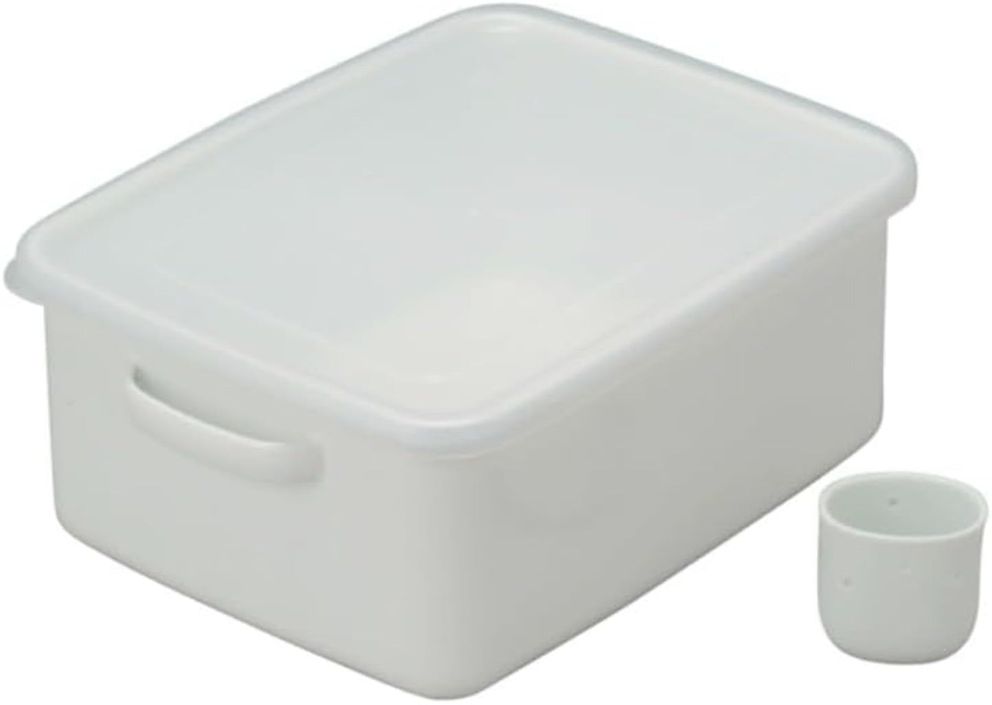 野田琺瑯(Nodahoro) Noda Horo TK-58 Pickle Container, Enamel, Square Shape, Storage Container, Large Size, Bran Pickled Beauties, Made in Japan White Series