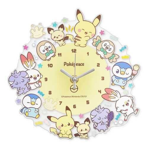マリモクラフト(Marimocraft) Marimo Craft PKP-065 Poké Piece Pokemon Acrylic Wall Clock, Yellow, W 8.5 x H 8.4 inches (21.7 x 21.4 cm)