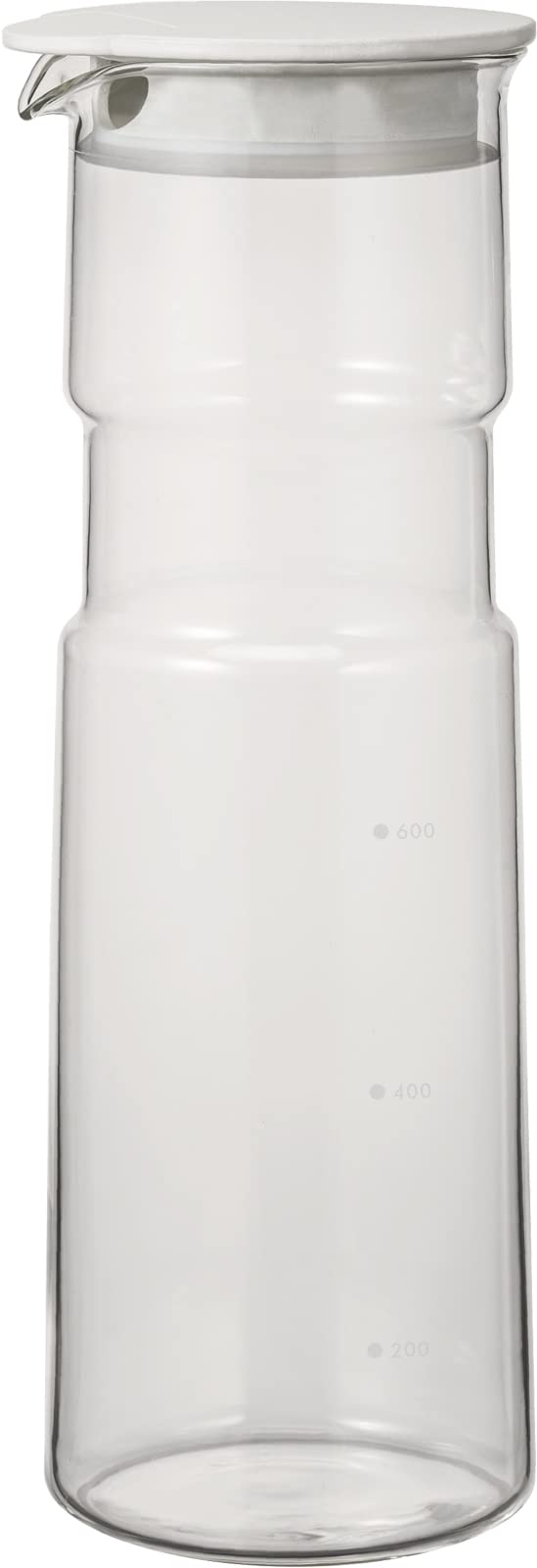 HARIO 6FP-10-W Cooling Water Bottle, Made in Japan, Heat-Resistant Glass, 33.8 fl oz (1,000 ml), White