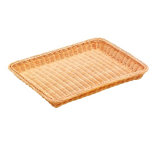 Rattan Shallow Pancago No. 40, White 16-731W