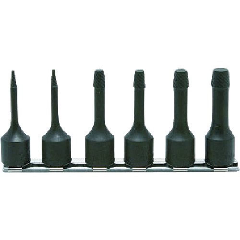 Koken RS3129/6-L32 3/8 (9.5 mm) SQ. Bolt Twister Rail Set, Total Length: 1.3 inches (32 mm), Set of 6