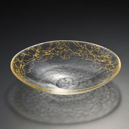 Kinshi Glass Bowl (L) Gold