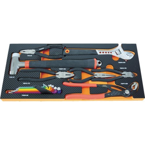 TRUSCO TPT55SF3 EVA Foam, Black and Orange Bottom for 3-Tier Tool Box