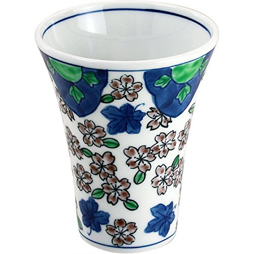 CtoC JAPAN Tableware, Set of 3, Free Cup: Arita Ware 1802-763673, Cherry Blossom, Free Cup (Green)