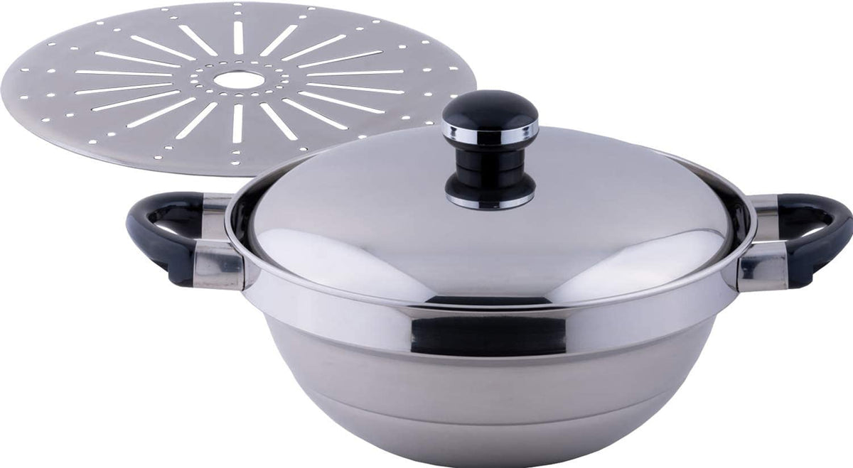 Miyazaki Seisakusho OJ-72 Objet Pot with Steps, 7.1 inches (18 cm), Made in Japan, Lightweight, Simmer, Steam, Boil, Frying, Stir-fry, Dress