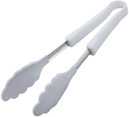 Shimomura Kihan 39958 Silicone Kitchen Tongs, Won't Scratch Frying Pans and Pots, Made in Japan, Can Be Used for Frying Food, Grasp with Light Force, Dishwasher Safe, Serving Heat-Resistant, White
