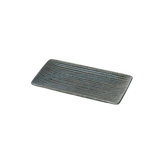 昭和製陶 Showa Ceramic Wabi, Navy Mouse Sentan Sentan Skewer Plate, 7.1 x 3.8 x 0.8 inches (18 x 9.8 x 2 cm), Mino Ware, Made in Japan, Dishwasher Safe