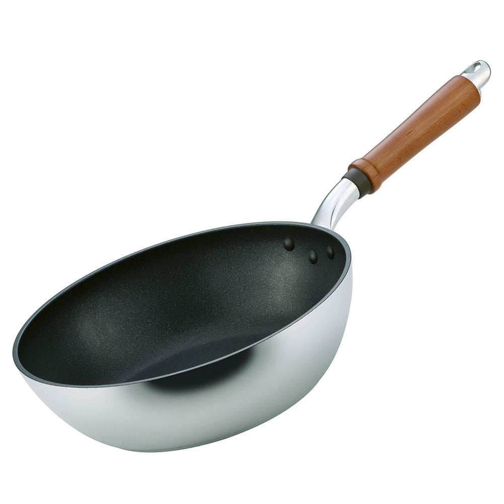 Hokuriku Aluminum Deep Frying Pan, 10.2 inches (26 cm), Lightweight, Gas Fire, Made in Japan, Deep, Lightweight, Full Uniform Heating, Short Time, Durable, Frying Pan, Made of Aluminum Casting, Heat