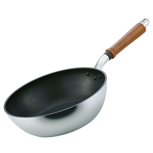 Hokuriku Aluminum Deep Frying Pan, 10.2 inches (26 cm), Lightweight, Gas Fire, Made in Japan, Deep, Lightweight, Full Uniform Heating, Short Time, Durable, Frying Pan, Made of Aluminum Casting, Heat