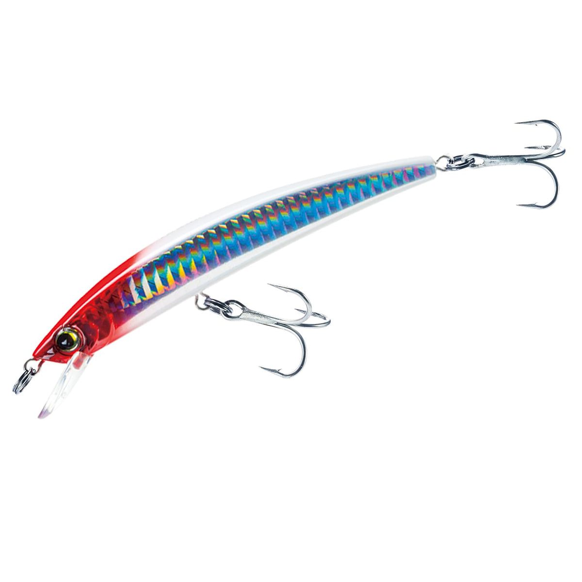 Yo-Zuri Crystal Minnow Floating Lure, Holographic Redhead, 5-1/4-Inch