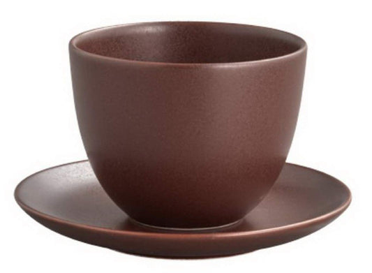Kinto 17146 Teacup, PEBBLE Cup & Saucer, 6.1 fl oz (180 ml), Brown