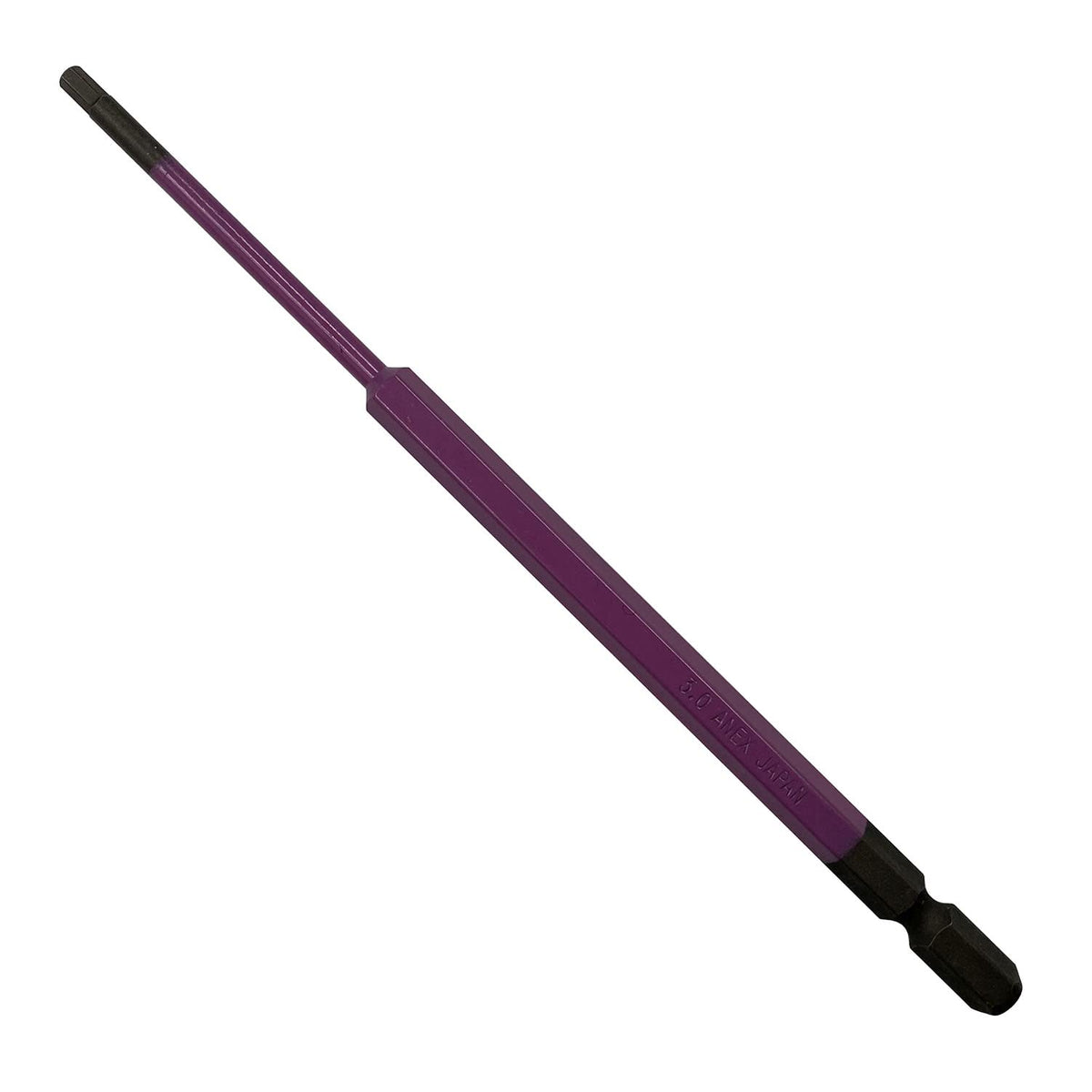 ANEX ACHX-3015 Color Bit Hex Wrench, Single Headed, Opposite Side 0.1 inches (3 mm) x 5.9 inches (150 mm)