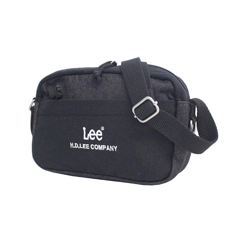 Lee 320-1401 Buddy Horizontal Box Shoulder Bag, Cotton Campus, Black, One Size