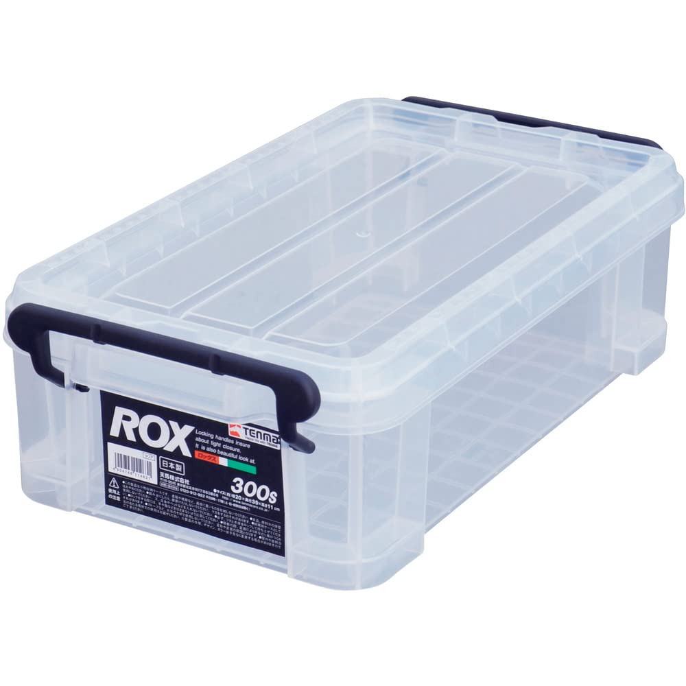 Tenma ROX 300S Durable Storage Case, Clear Case, Container Box, Closet, Clothes Case, Plastic, W 7.9 x D 13.8 x H 4.3 inches (20 x 35 x 11 cm)