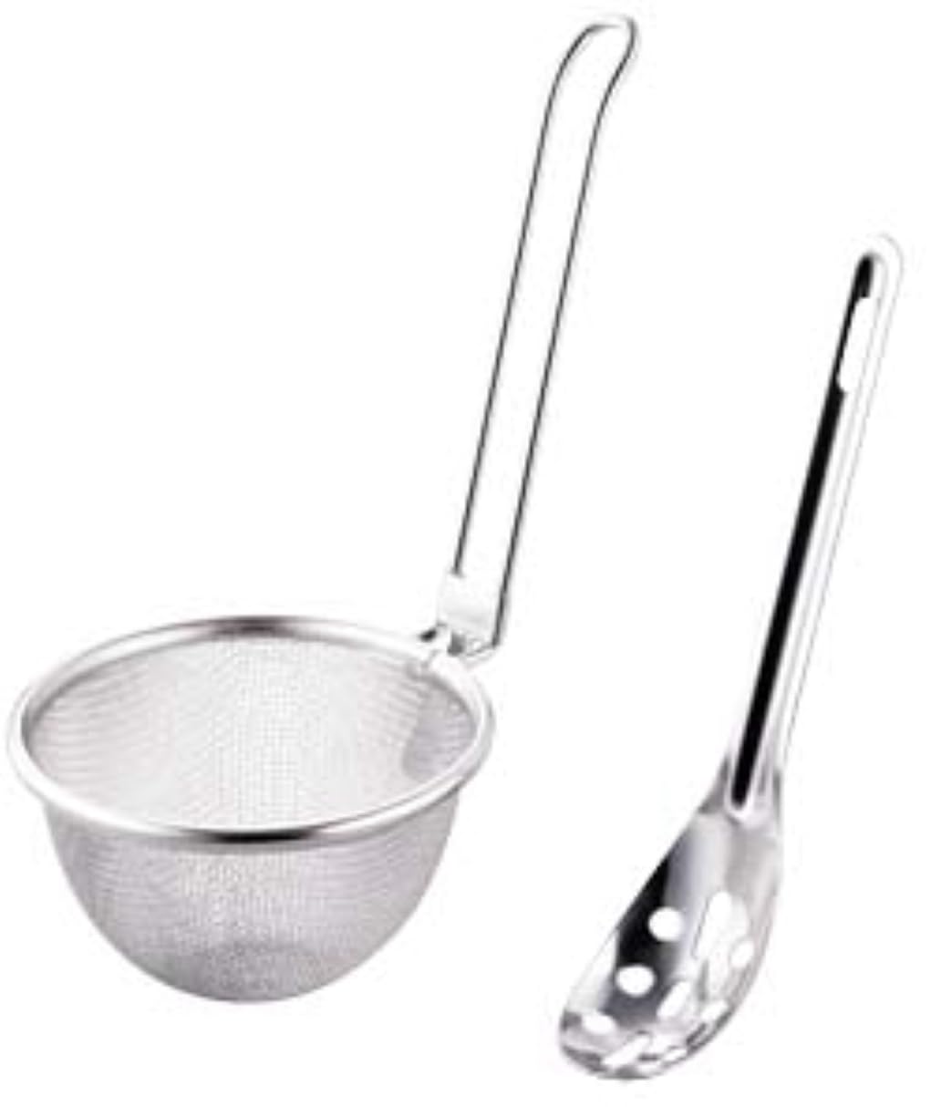 Three Snow 31325 Misoshi Set, 18-8 Stainless Steel, Miso Strainer with Spoon, Tsubamesanjo, Made in Japan, Three Snow Shin-Etsu Works