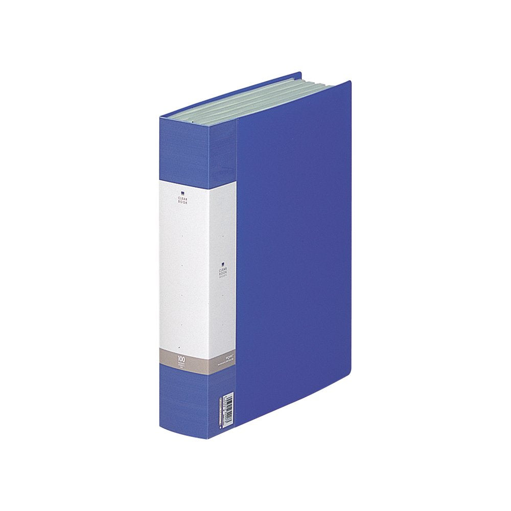 Lihit Lab G3205-8 Clear Book, A4, 100 Pockets, Blue