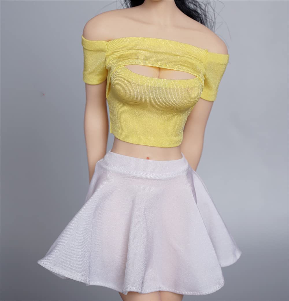 HiPlay 1/6 Female Figure Doll "T-shirt + Pleated Skirt" Compatible with TBLeague Body CM116 (E)