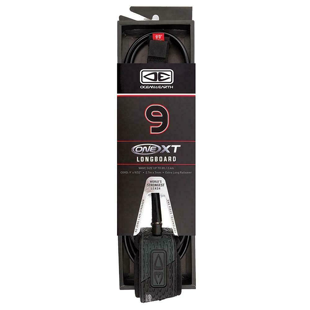 Ocean and Earth Longboard Knee 9ft Surf Leash 9 ft Black