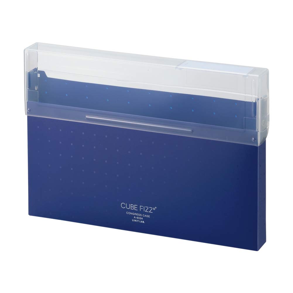 LIHIT LAB A6024-11 Documents File Case Congress Case A4 CUBE FIZZ Navy Opaque