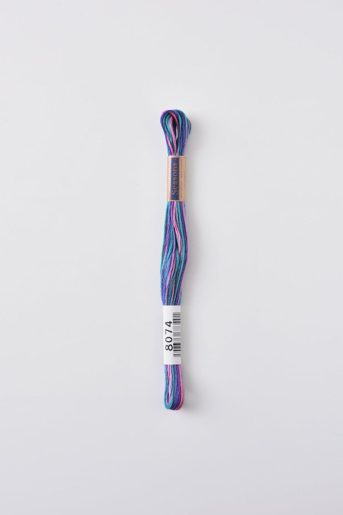 Lecien Japan SE80-8074 Cosmo Seasons Variegated Embroidery Floss, Teal/Lavender/Pink