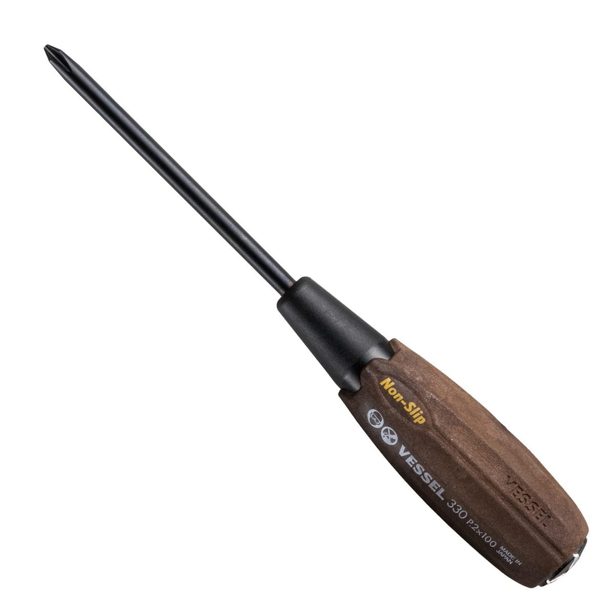 VESSEL B-330 Woody Penetrating Screwdriver, Non-Slip Grip, 0.08 x 3.9 inches (2 x 100 mm)