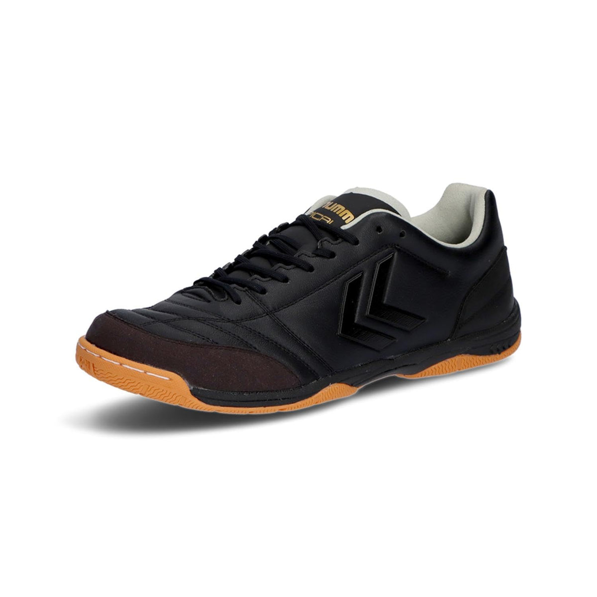 hummel(ヒュンメル) Men's Futsal Shoe, Black x Gold (9038), 26.0 cm