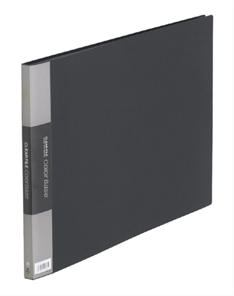 King Jim Clear File Color Base A3 20 Pockets, Black, 150C Black